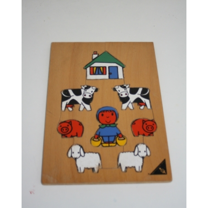 Vintage puzzel nr 07 met Dick Bruna boerderijdieren
